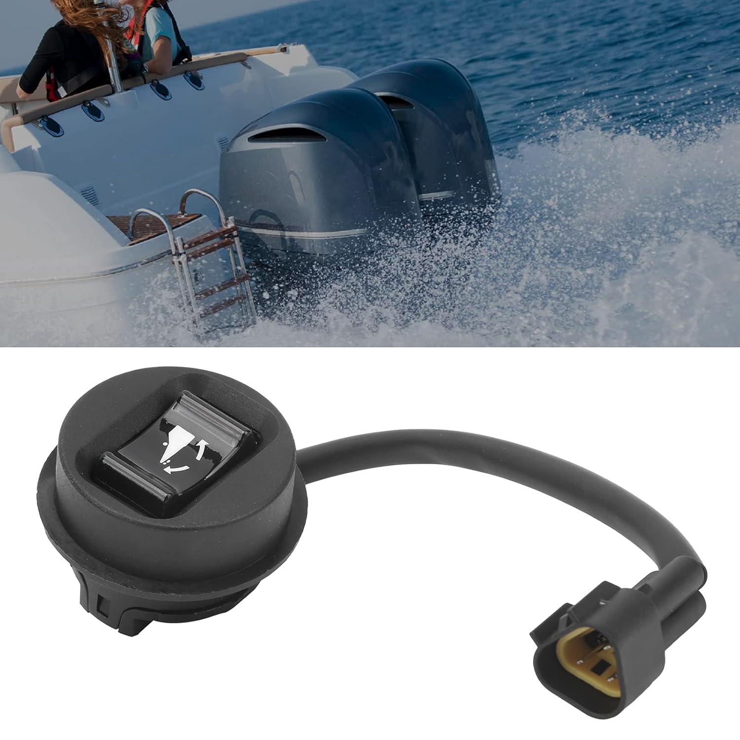63D‑82563‑10‑00 Trim Tilt Switch 3Pin Trim and Tilt Switch Assembly for Outboard 1995‑Later