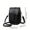 Stylish Minimalist Work Commuting Crossbody Phe Bag, Multi Layer Zipper Design Ladies Shoulder Handbag Purses for Daily Use