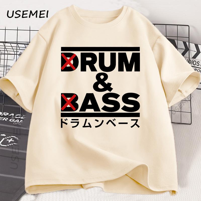Funny Drum and Bass T Shirt Men Rum and Ass Lovers Jokes T-shirt Y2k Short Sleeve Cotton O-neck Tshirt Summer Tees Man Clothing