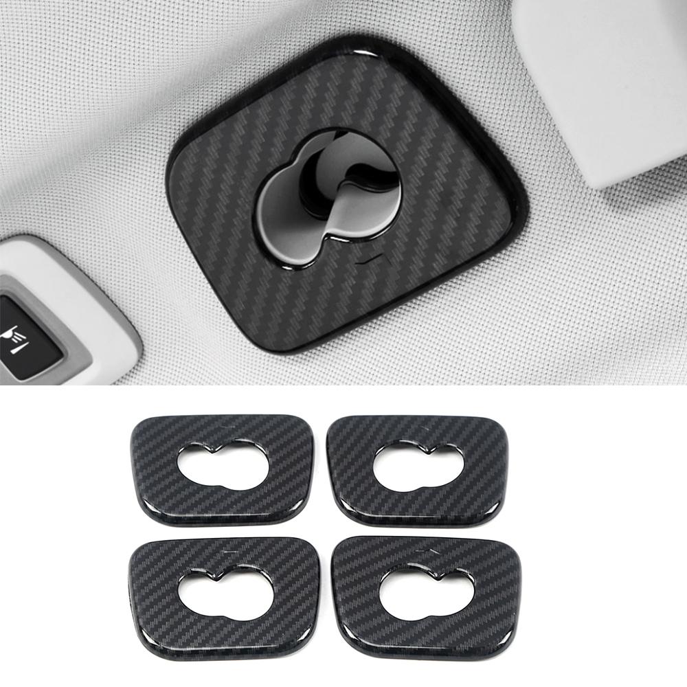 For Volvo XC60 2018 2019 2024 Car Interior Roof Hook Frame Cover Trim Strip Carbon Fiber Color ABS Interior Moulding Sticker