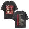 חולצת טי וינטג' מכובסת System of A Down Chop Suey לגברים ונשים רטרו רוק אוברסייז s מרצ' אלטרנטיבי מטאל חולצות טי