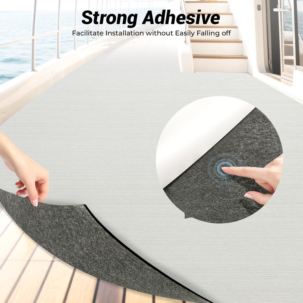 240cm×90cm EVA Foam Boat Decking Marine Carpet Anti-Skid Decking Sheet Boat Flooring with Adhesive Backing for RV Yacht Kayak