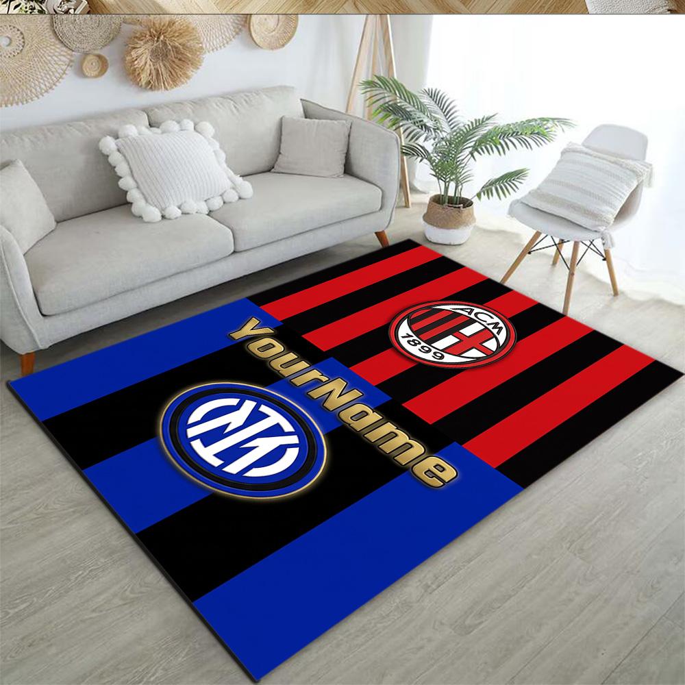 Ac Milan Customizable Name Area Rug Design for Kitchen Outdoor Foyer Balcony Antislip Carpet Anime Office Decor