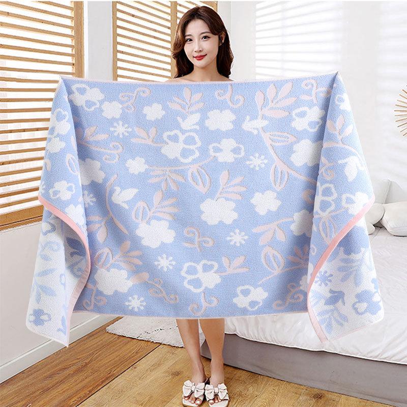

Bath Towel Pure Cotton Adult Bath Towel Thickened Cotton Towel Household Wrap Absorbs Water Quick-drying Not Easy To Shed Lint 70x140cm&1pc фиолетовый