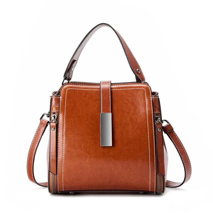 Vielseitige Modische Damen-Rindsleder-Tasche Neuer Trend Schulter-Handtasche Pendler-Tasche