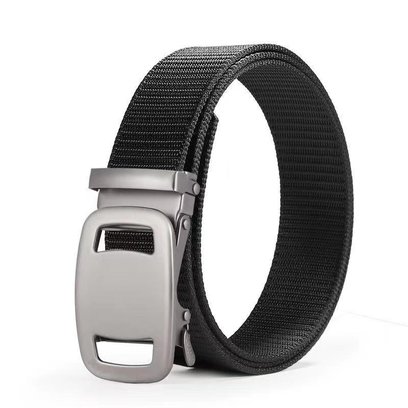 

Men s Tactical Nylon Automatic Buckle Leather Belt 120 cm