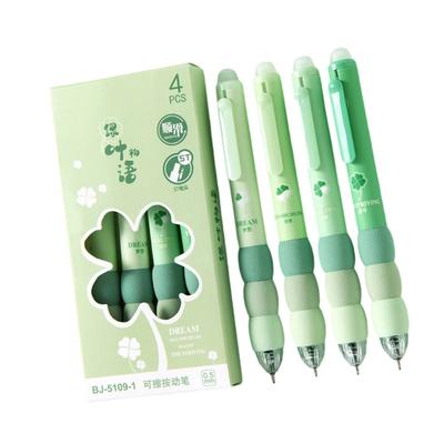 4PCS Colorful Friction Pen Featuring Comfort Sponge Cask & Retractable Designs Erasable Pen Set for Smooth Writing