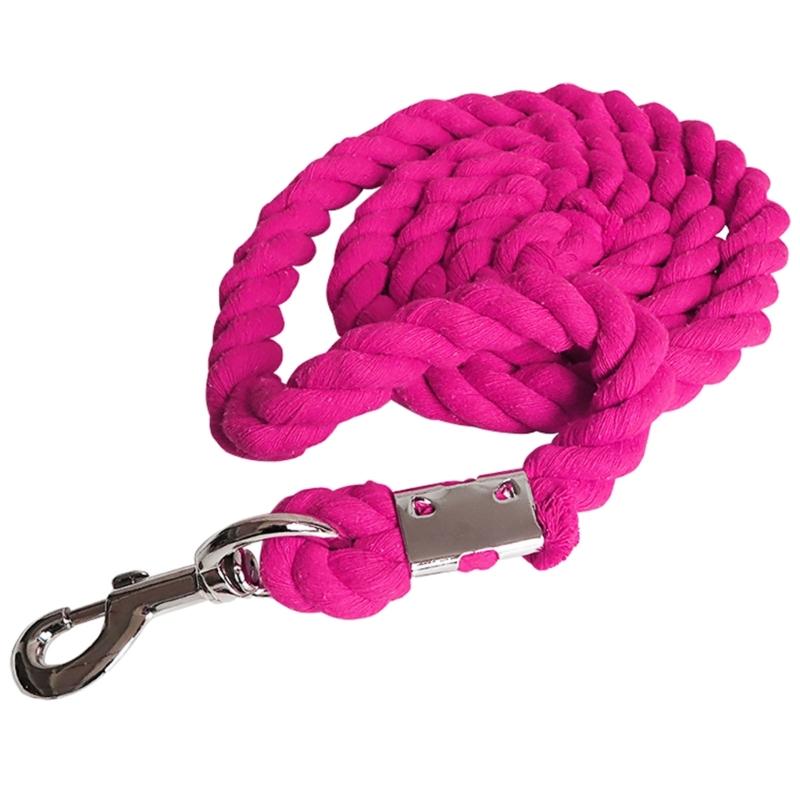 Braided Cotton Horse Leading Rope with Swivel Buckles Heavy Duty Leading Rope Thick Horse Leading Rope Cotton Enduring