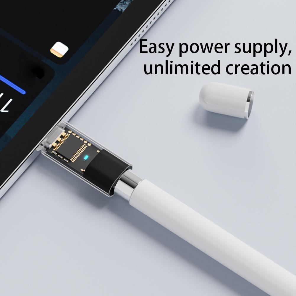 Ligting To Type-C Connecter Adapter for Apple Pencil 1st Generation Bluetooth-Compatible Stylus Pen Charger Converter