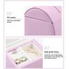 Multi Level Jewelry Keeper Leather Storage Box for Necklace and Earrings Jewellery Holder with Protective Soft Interior