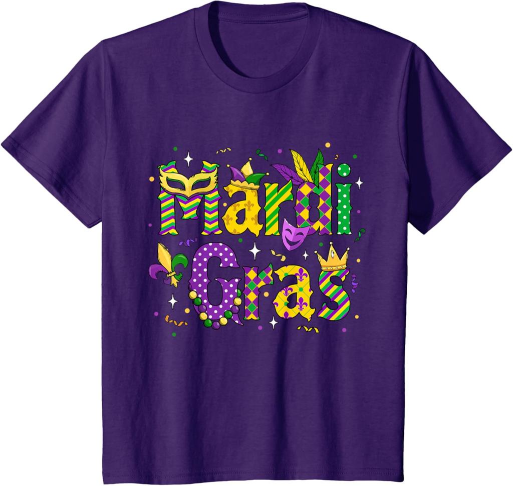 Funny Mardi Gras Parade Outfit Jester Hat Men Women Kids TShirt Unisex Fashion SpringSummer 2026 New Arrival