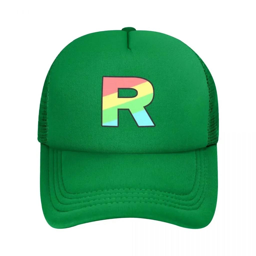 Team Rainbow Rocket Mesh Baseball Caps Snapback Fashion Hats Breathable Casual Casquette Outdoor For Unisexs And Womens