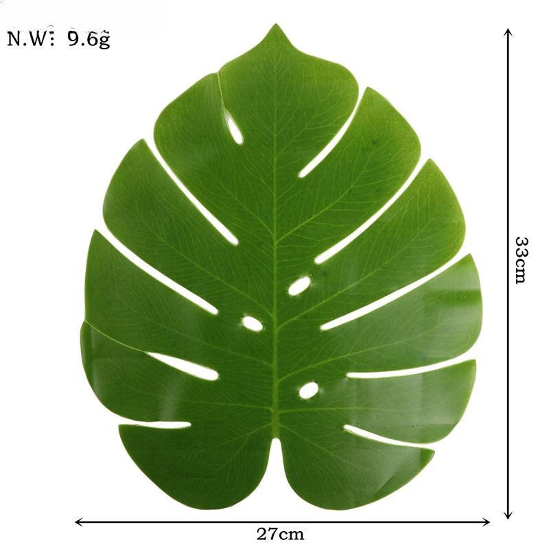 24PCS Simulation Turtle Back Leaves Outdoor Plant Wall Party Decoration Props Fake Green Plant Living Room Decoration