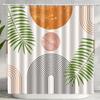 Merry Christmas And Happy New Year Shower Curtain,Santa Claus Elk Snowman Home Bathroom Decor, Bath Curtain With 12 Hooks