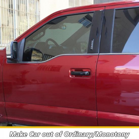 Exterior Side Door Handle Cover Trim Black For Ford F150 2015-20 2Dr Accessories