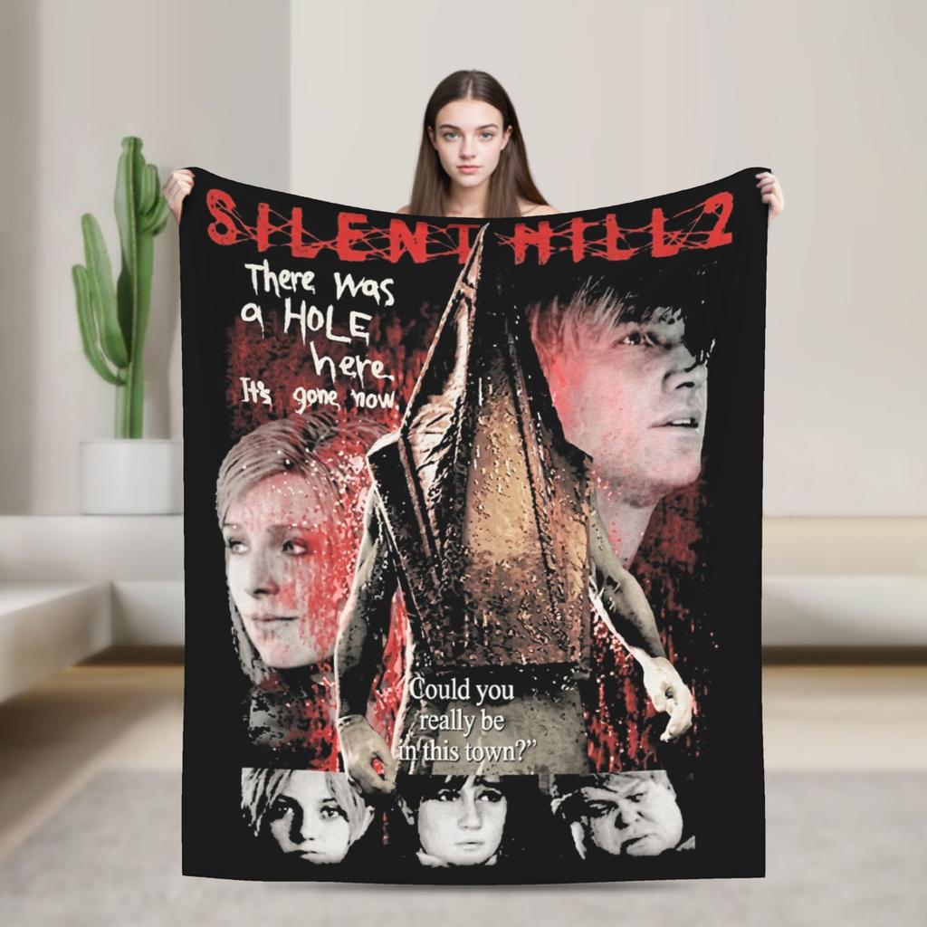 Silent Hill Shattered Memories Blanket Flannel Horror Game Breathable Thin Throw Blankets for Bedding Couch Plush Thin Quilt