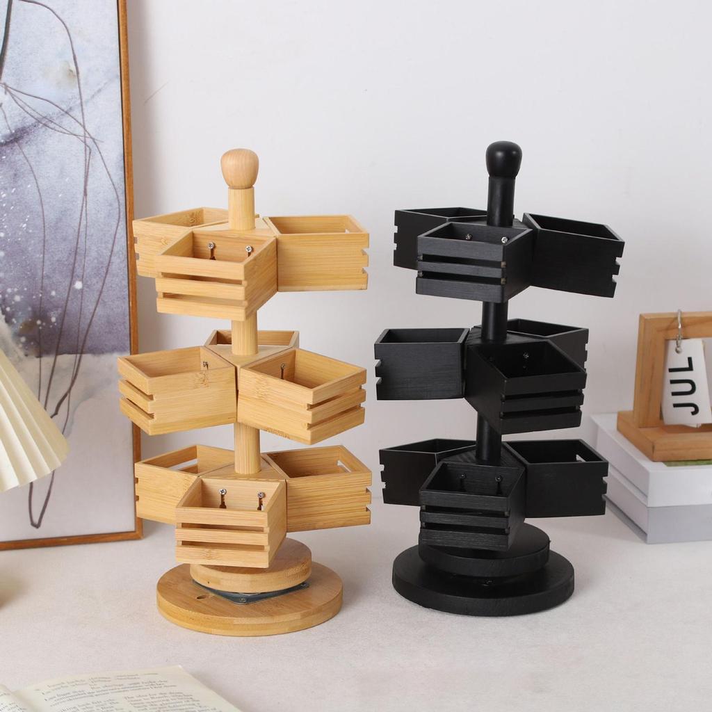 Wooden Storage Rack Tea Bag Organizer Vertical Display Stand Tea Rack Tea Bag Station Box Container Holder for Kitchen Office