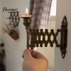 Minimalist Candle Wall Sconce Extending Taper Holder, Vintage Mounted Adjustable Metal Stand Candlestick for Home Living Room Bedroom Decor Corrosion