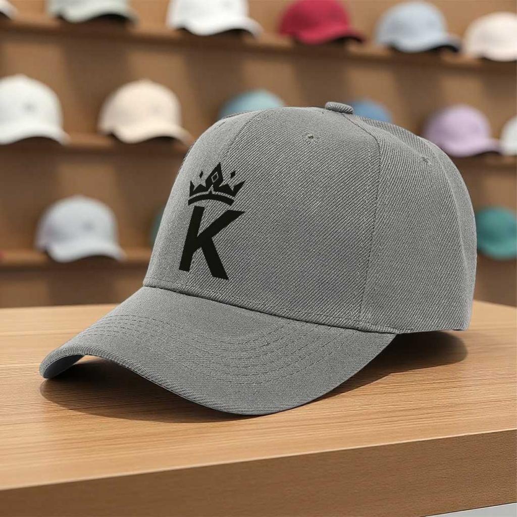 1pc Unisex Retro Sporty Letter K Cap Lightweight Machine Washable For Festivals Skateboarding Daily Wear