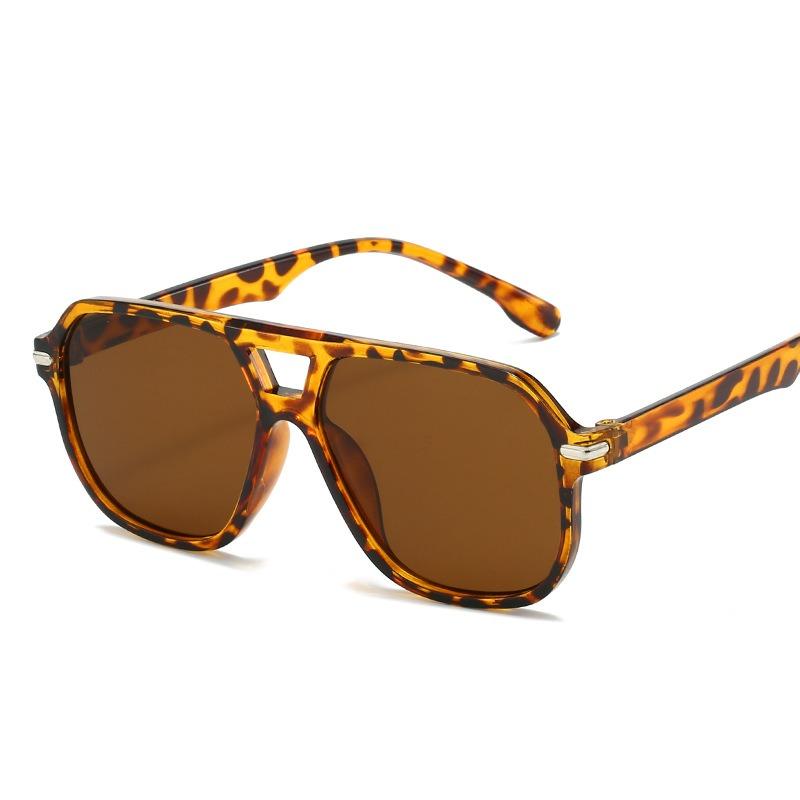 Women Outdoor Ocean Slice Double Beam Sunglasses New Retro Jelly Color Women Square Sun Glasses Uv400 Goggles Eyewear