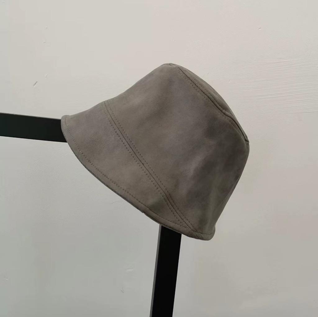 New Suede Bucket Hat Women's Trend Versatile Autumn and Winter Bucket Basin Hat