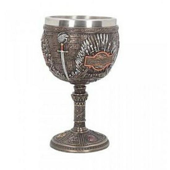 Game of Thrones 3D Carved Stainless Steel Beer Mug and High-Stemmed Glass
