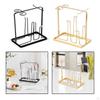 Golden Luxury Mug Holder Metal Countertop Drainer Storage Organiser for Glasses Bottles Household