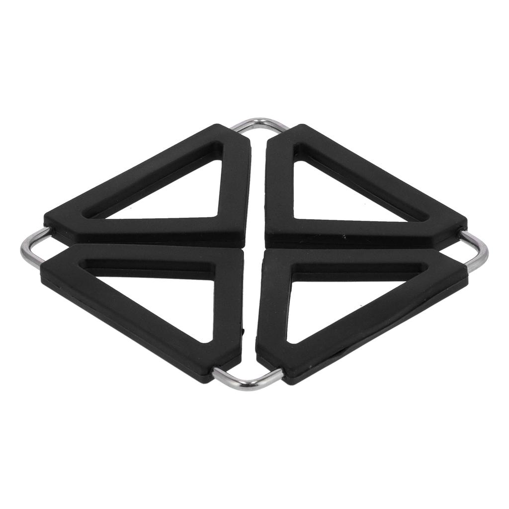 Silicone Trivet Mat Stainless Steel Hot Pot Holder NonSlip Coasters Heat Insulation Bowl Mats Foldable Table Pad Tableware Placemat for Hot Pans Bowls