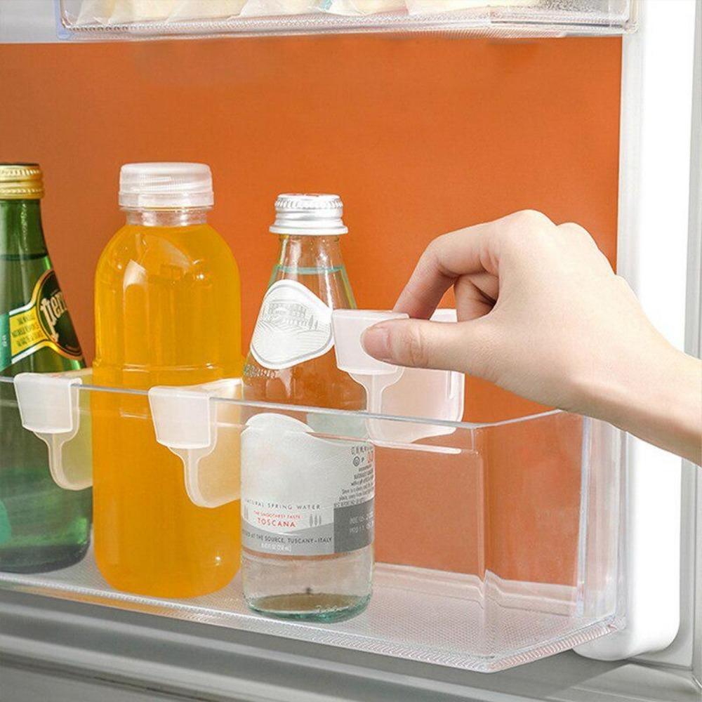 10Pcs/Lot Refrigerator Storage Partition Board Retractable Plastic Divider Storage Splint Kitchen Bottle Can Shelf Organizer