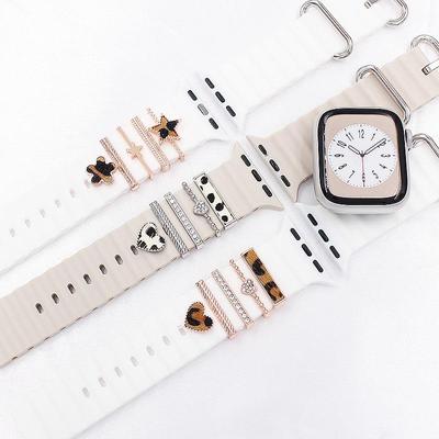 Uniwersalny silikonowy pierścień ozdobny na pasek Apple Watch
