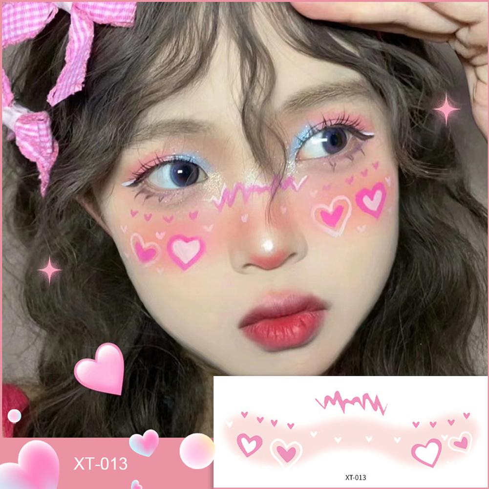 Temporary Blush Tattoo Sticker Songkran Facial Tattoo Tattoo Star Face Tattoo Waterproof Makeup M0X9