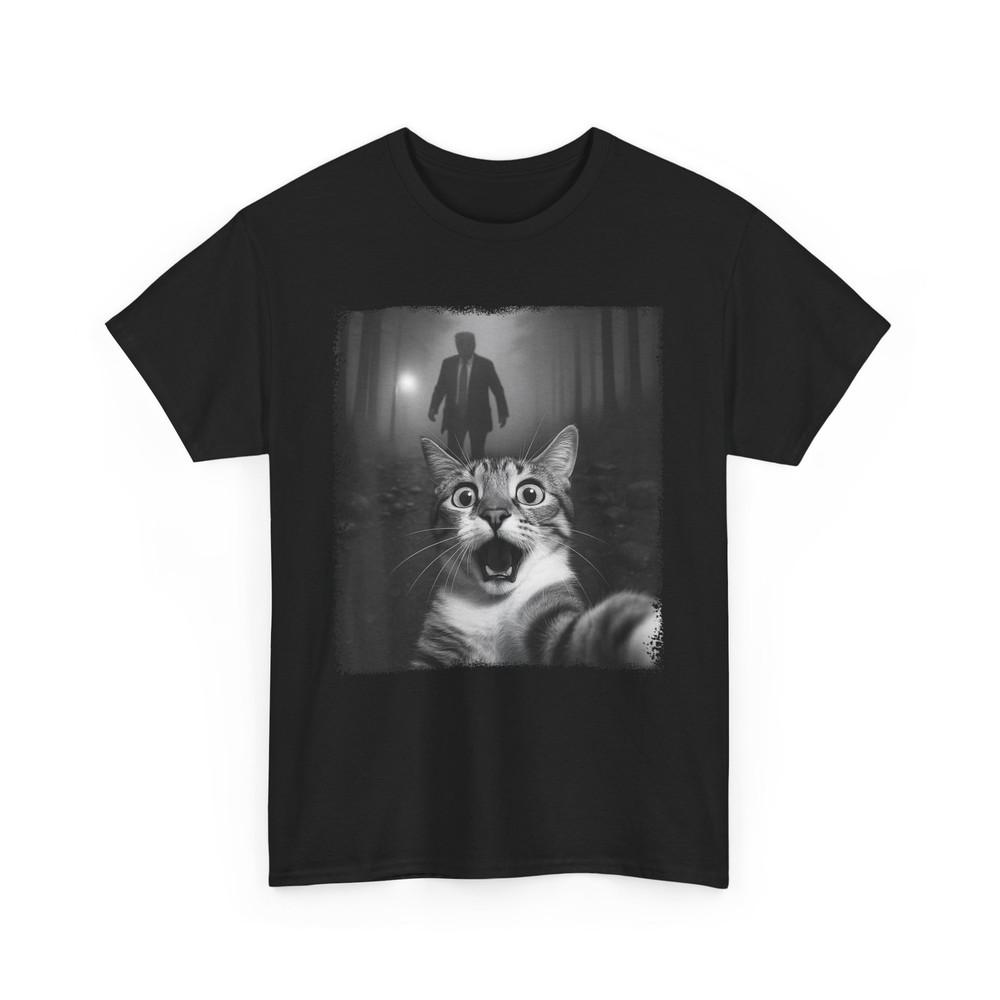 Funny Surprised Cat Selfie Trump Meme Shirt Cat Lover Gift Humorous Unisex Tee Unisex T-Shirt XL