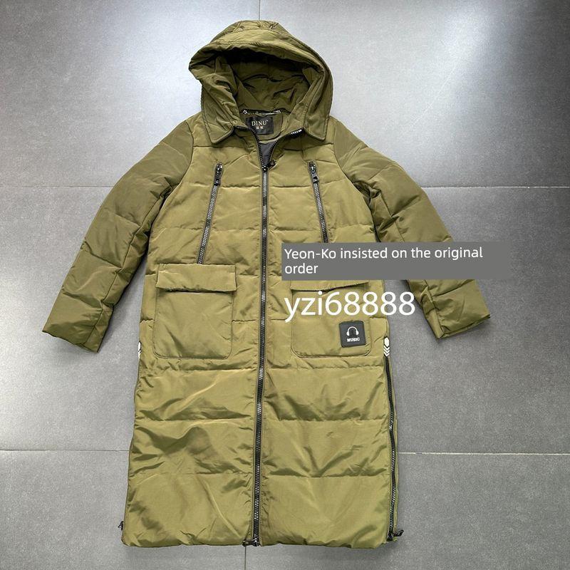 

Модная длинная куртка-пуховик для внешней торговли Army Green Down jacket XL
