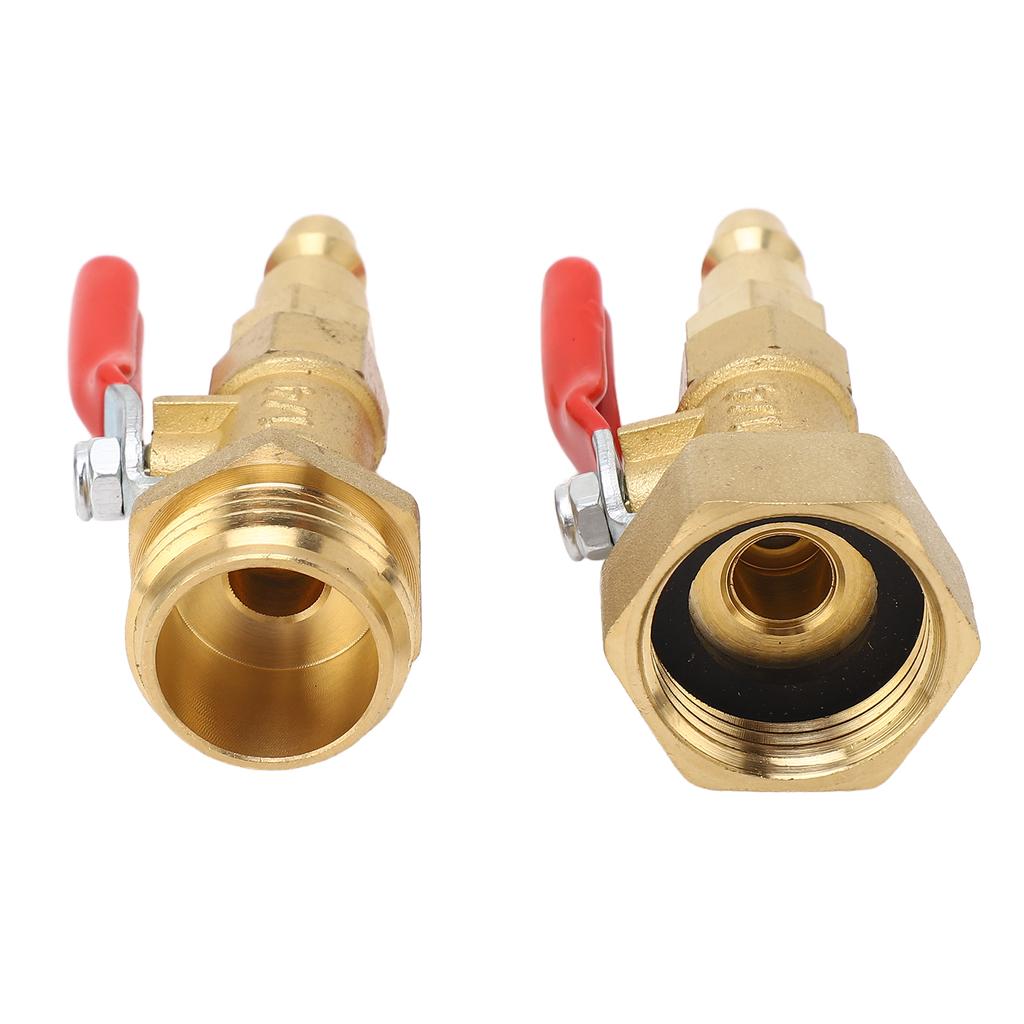 2PCS RV Blowout Adapter Internal External Thread Winterizing Fitting with Ball Valve for Boat Camper Travel Trailer