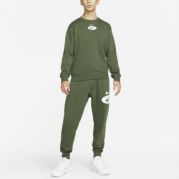 Nike League Essential Fleece Crewneck Sweatshirt Men Sweatshirt Rough-Green DM5461-326
