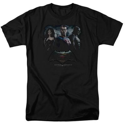 Batman V Superman The Crew Maglietta da Uomo Nera Licenza Ufficiale