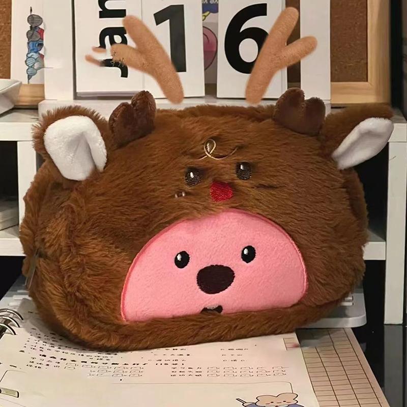 

Мультяшный Милый Мягкий Плюшевый Пенал Сумка для Карандашей для Женщин Большая Вместимость Косметичка Кавайная Кукла Пенал Казуальная Сумка для Хранения