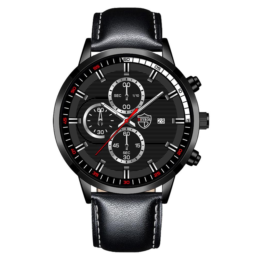 Belt Men'S Watch Trend Student Fashion Luminous Calendar Quartz Watch