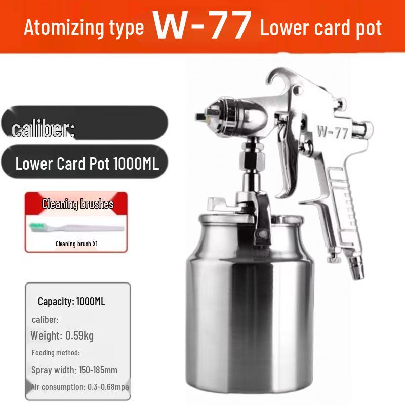 Paint Spray Gun W71/W77: Pneumatic Furniture & Car Primer and Latex Coating Tool