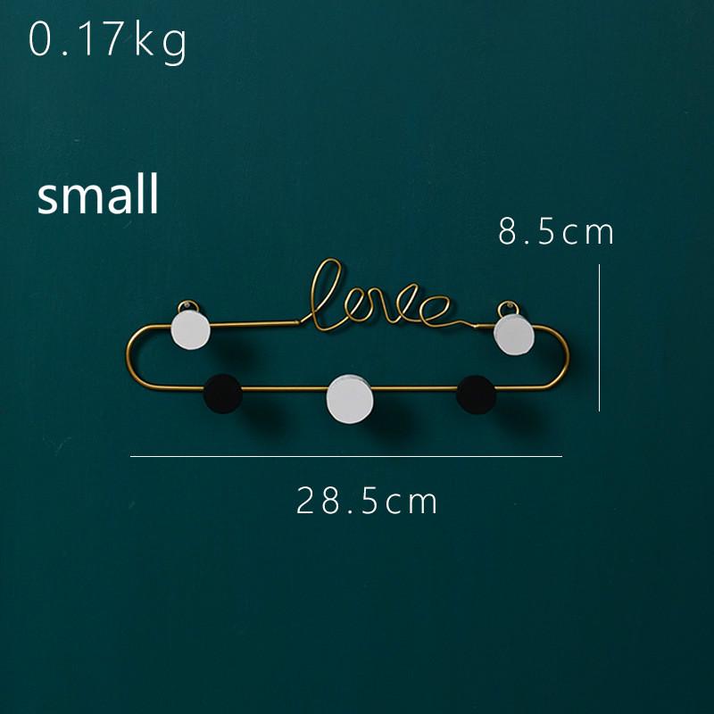 Love Letter Decoration Hook Living Room Wall Key Hook Bedroom Metal Coat Hook Row Hook Decorative for Keys,Hats,Towel, Home,Bathroom,Kitchen