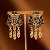 Chinese-Style Pharaoh Portrait Teardrop Earrings - Vintage and Exotic Design