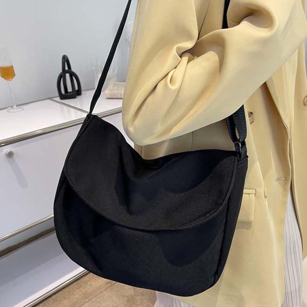 Adjustable Strap Nylon Square Bag Japanese Style Women Messenger Pouch  Storage