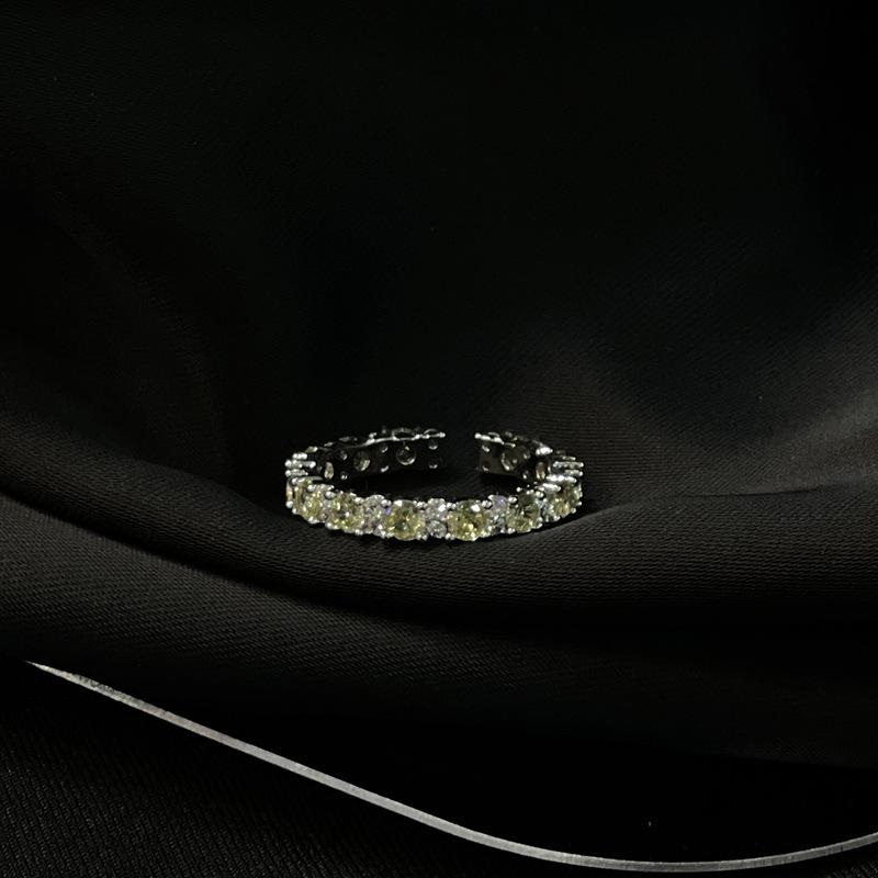 Year Old Diamond Zircon High-End Open Ring Light Luxury Niche Design Unique Index Finger Ring Women