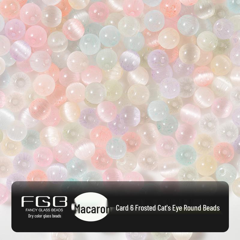 

6mm Frosted Cat s Eye Glass Seed Beads for Handmade DIY Bracelets and Accessories 30g(approx. 120 pcs)