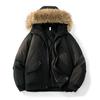 Men Winter Thick Cotton Padded Coat Men Hooded Parka Detachable Faux Fur Collar Jackets Men Casual Warm Windproof Outerwear