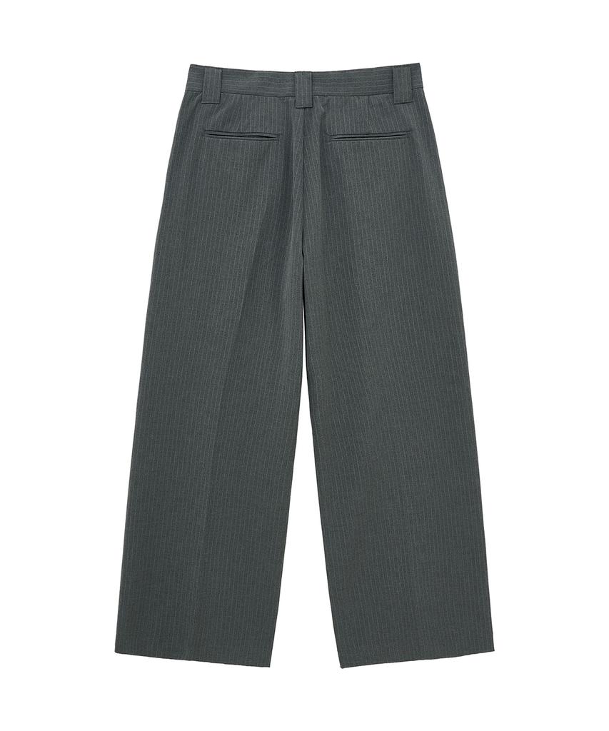 BIG UNION Striped Wide Pants (Gray)