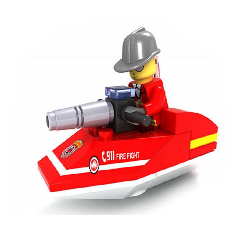 City Patrol Police Motorcycle Car Pursuit Prisoners Model Building Blocks Enlighten Action Figure Toys For Children