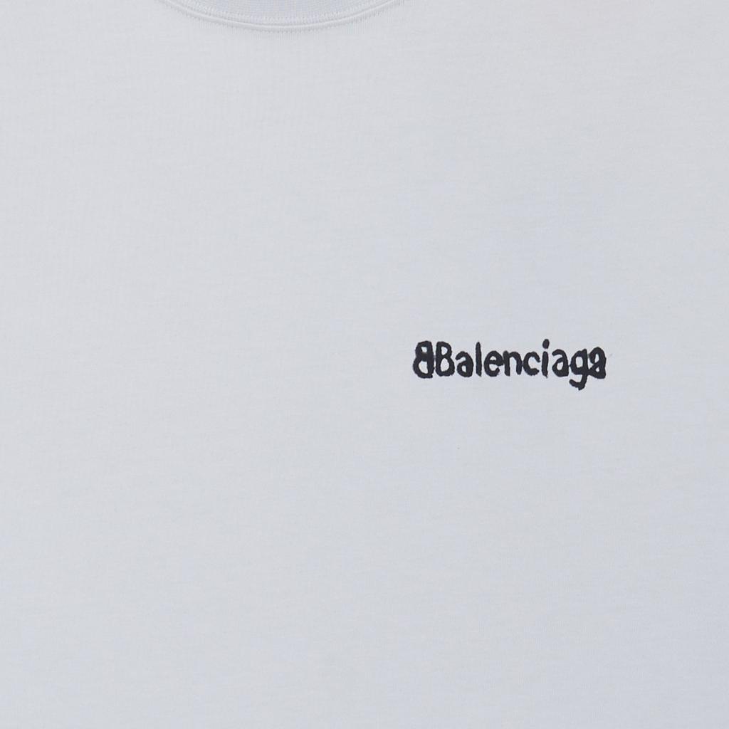 Balenciaga BB Logo T-Shirt 'White' Men's 612966TOVO99081