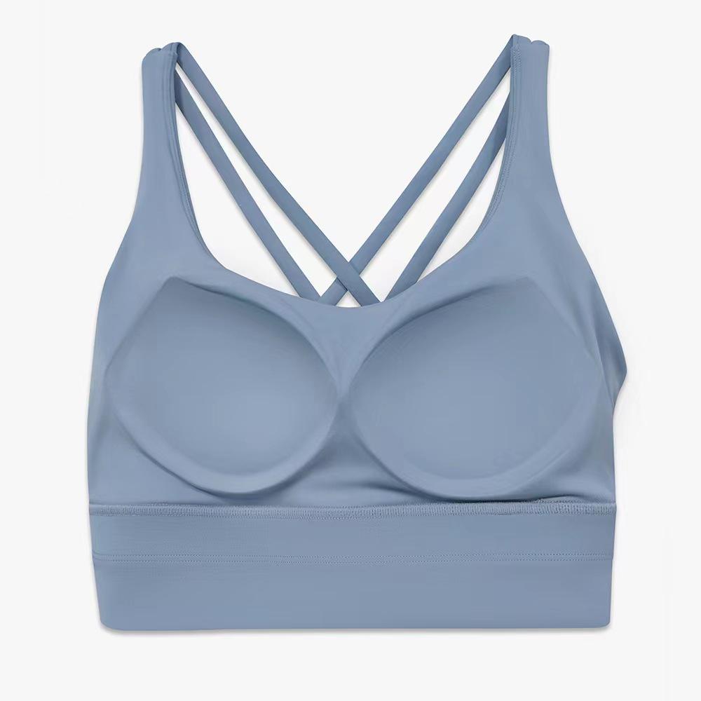 Double-Sided Criss-Cross Shockproof Sports Bra - Cloud-Like Yoga Fitness Top