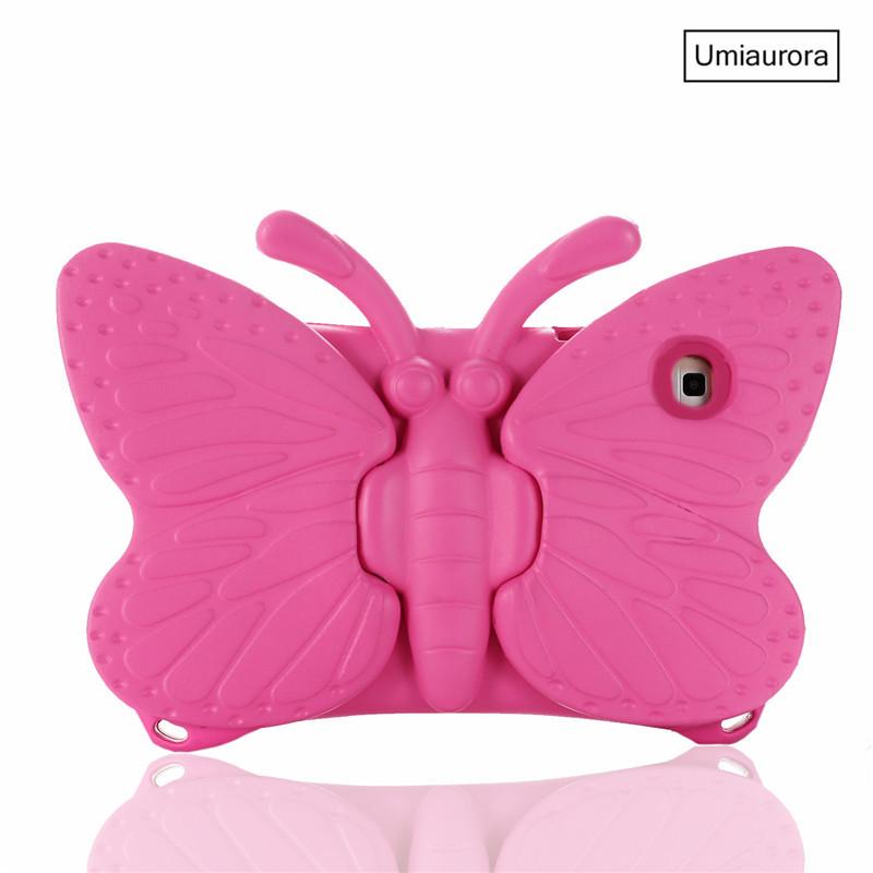 Custodia ammortizzante in EVA a forma di farfalla 3D per iPad 7a 8a 9a 10,2 pollici Mini 5 6 9,7 Air 2 3 4 10,9 Pro 11 Copertura per tablet per bambini